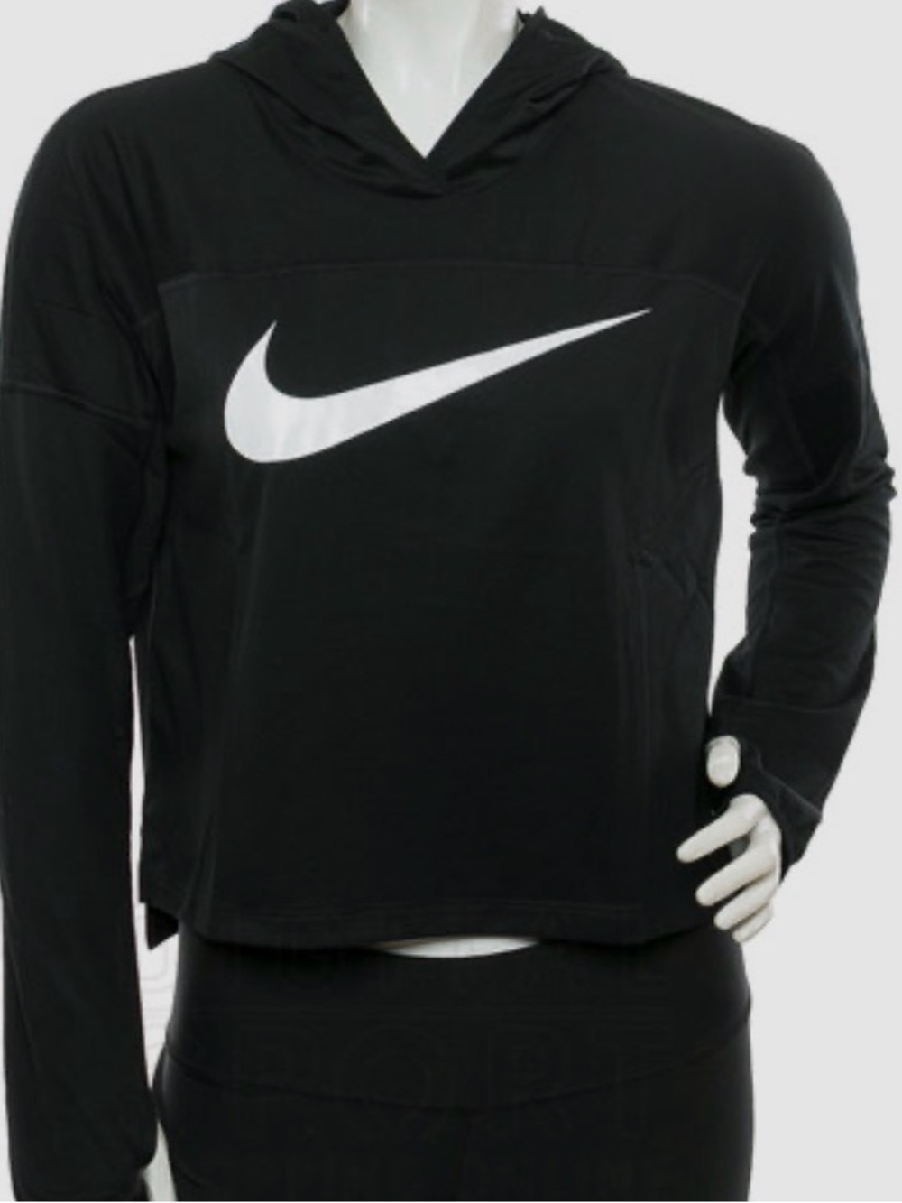 Nike Black Hoodie with White Swoosh